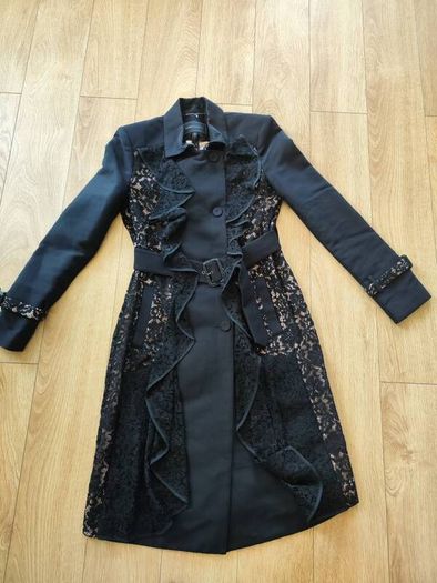 Coat Jacket BCBGMAXAZRIA size S lace black