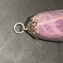 Large Amethyst  crystal pendant on silver chain Image 6