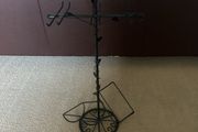 Black wine bottles and glasses holder