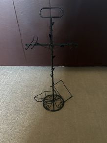 Black wine bottles and glasses holder