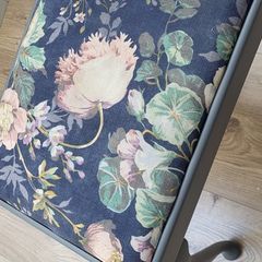 Vintage piano chair professionally sprayed in Farrow & Ball