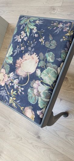 Vintage piano chair professionally sprayed in Farrow & Ball