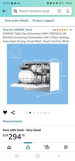 countertop dishwasher