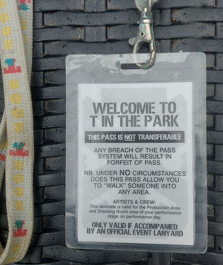 Death In Vegas T in the park laminate