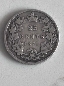 1872-H Canada 25 Cents