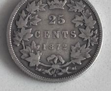 1872-H Canada 25 Cents