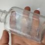 339 - Set of 2 Vintage Clear Glass Collectible Decorative Medicine Bottles Image 2