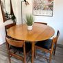Vintage Retro Mid Century Teak and Beech Dining Table and Chairs Edmund Homa Image 2