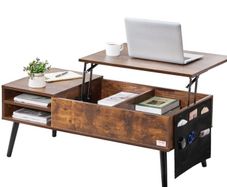 Lift-Top Coffee Table with Hidden Storage