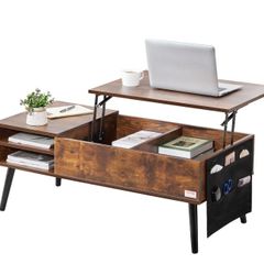 Lift-Top Coffee Table with Hidden Storage