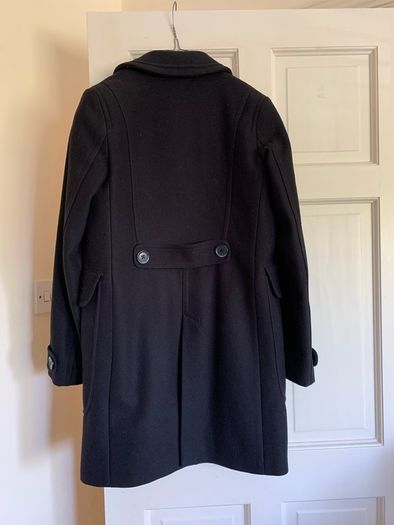 Burberry - Thomas Burberry - Navy wool knee length coat   Size S  Will Fit UK 10 / 12  EUR 38 / 40 US 8