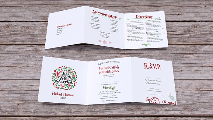 Winter/Christmas Trifold Invitation