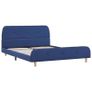 Bed Frame Blue Fabric 135x190 cm Image 7