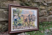 Horse Ploughing Scene (Linen )