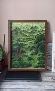 'The depths' original jungle painting