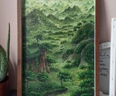 'The depths' original jungle painting