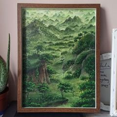 'The depths' original jungle painting