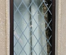 Leaded Narrow Double Glazed Brown Aluminium Windows