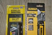 DeWalt Folding Utility Knife &amp; Stanley Fatmax 50 Piece Blade pack