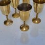 Brass mini goblets x 5 Image 4