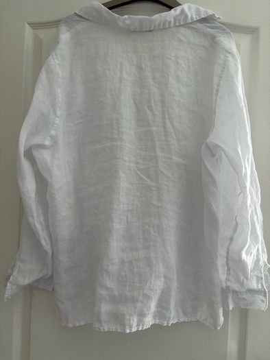 Dunnes White Long sleeve Linen Blouse