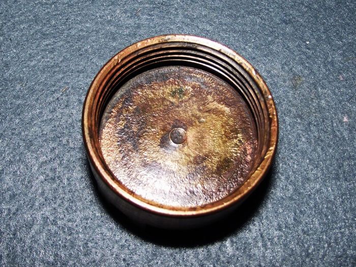Vintage SHELL 2gal brass oil can cap