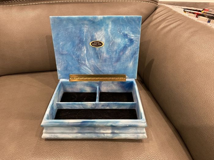 Incolay Stone Trinket /Jewellery Box
