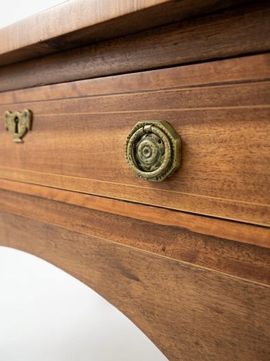 19th Century Mahogany Inverted Breakfront Sideboard with Brass Gallery