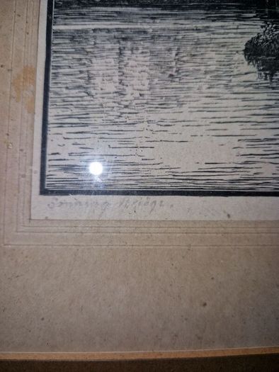 Charles Edwin Flower - Original signed woodcut