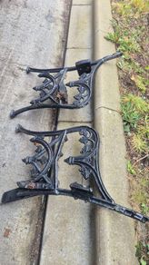 iron cast garden bench sides