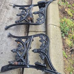 iron cast garden bench sides