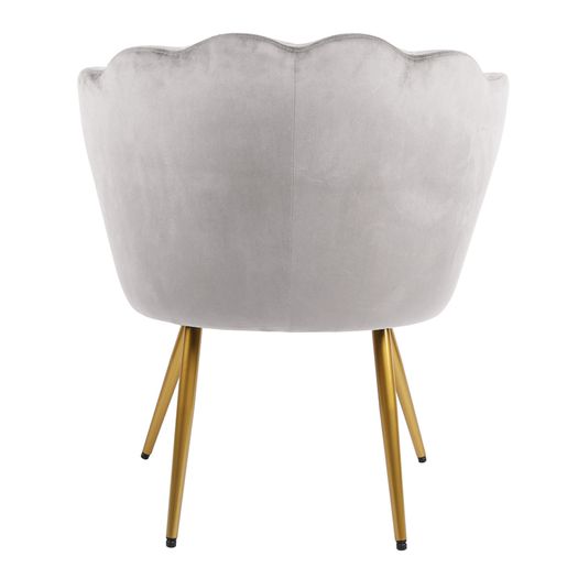 Grey Genesis Flora Accent Chair with Petal Back Armchair