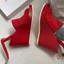 Marco Moreo red suede leather wedges heels Image 6