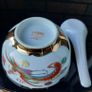 Vintage Jingdezehn Rice/Soup Bowl & Spoon Image 2