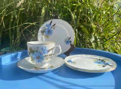 Arklow bone china trio and plates