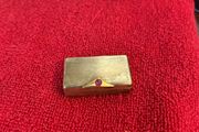 antique snuff box with ruby set stone