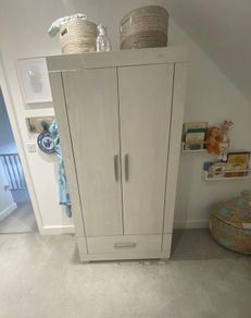 Silver Cross Coastline Oak Nursery Wardrobe & Changing Unit