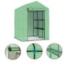 Greenhouse with Shelves Steel 143x143x195 cm Image 2