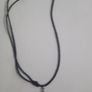 Cross Pendant on Adjustable Black Rope NEW Image 2
