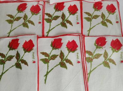 Vera Neumann, vintage table mats & napkins, vintage linen,