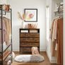 _Chest of Drawers, Sideboard, Cabinet with 8 Drawers, Open Compartment, Non-Woven Fabric Drawers with MDF Front, Steel Frame, Vintage Brown/Black Image 3