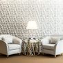 Decorative 3D Wall Panels in Diamond Design,30x30cm Matt White 33 Pack (FREE POSTAGE) Image 2