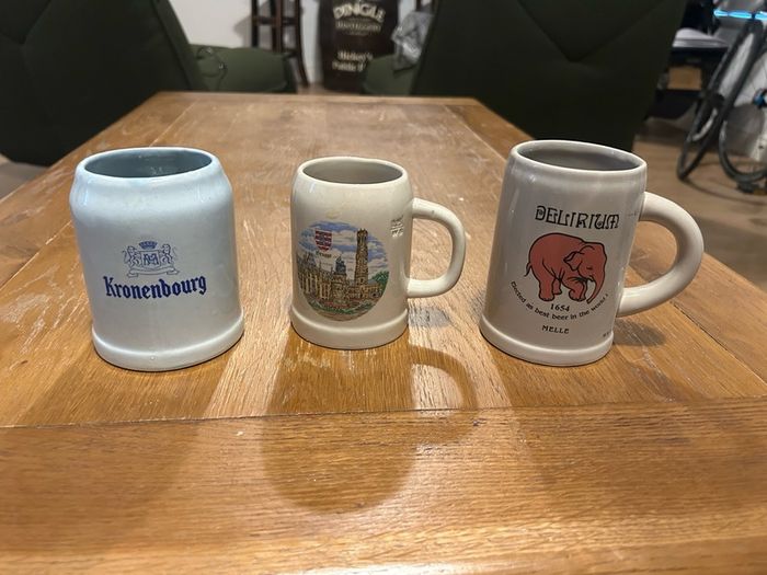Ceramic beer mugs