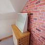 Wooden surround mirror.   Free standing Image 2