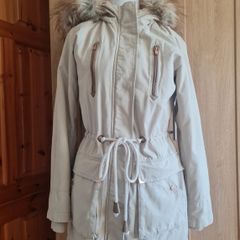 Ladies Cream Heavyweight Parka Coat ( size 6-8)