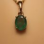 Lovely Petite Natural Zambian Emerald Pendant & Chain Image 9