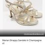 MARIAN Gold Leather diamante strappy heels Sz 38 ( Fit 5UK) - Rrp 135 (New) Image 9