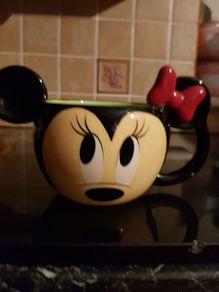 Minnie Mouse Official Disney Store COFFEE Mug with Ears, Red Bow