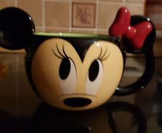 Minnie Mouse Official Disney Store COFFEE Mug with Ears, Red Bow