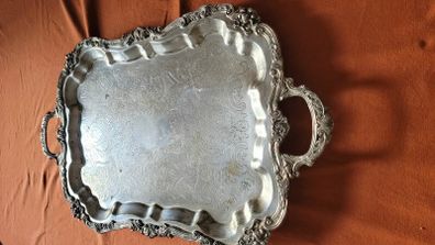 Vintage Silver-Plated FB Rogers  Butler's Tray